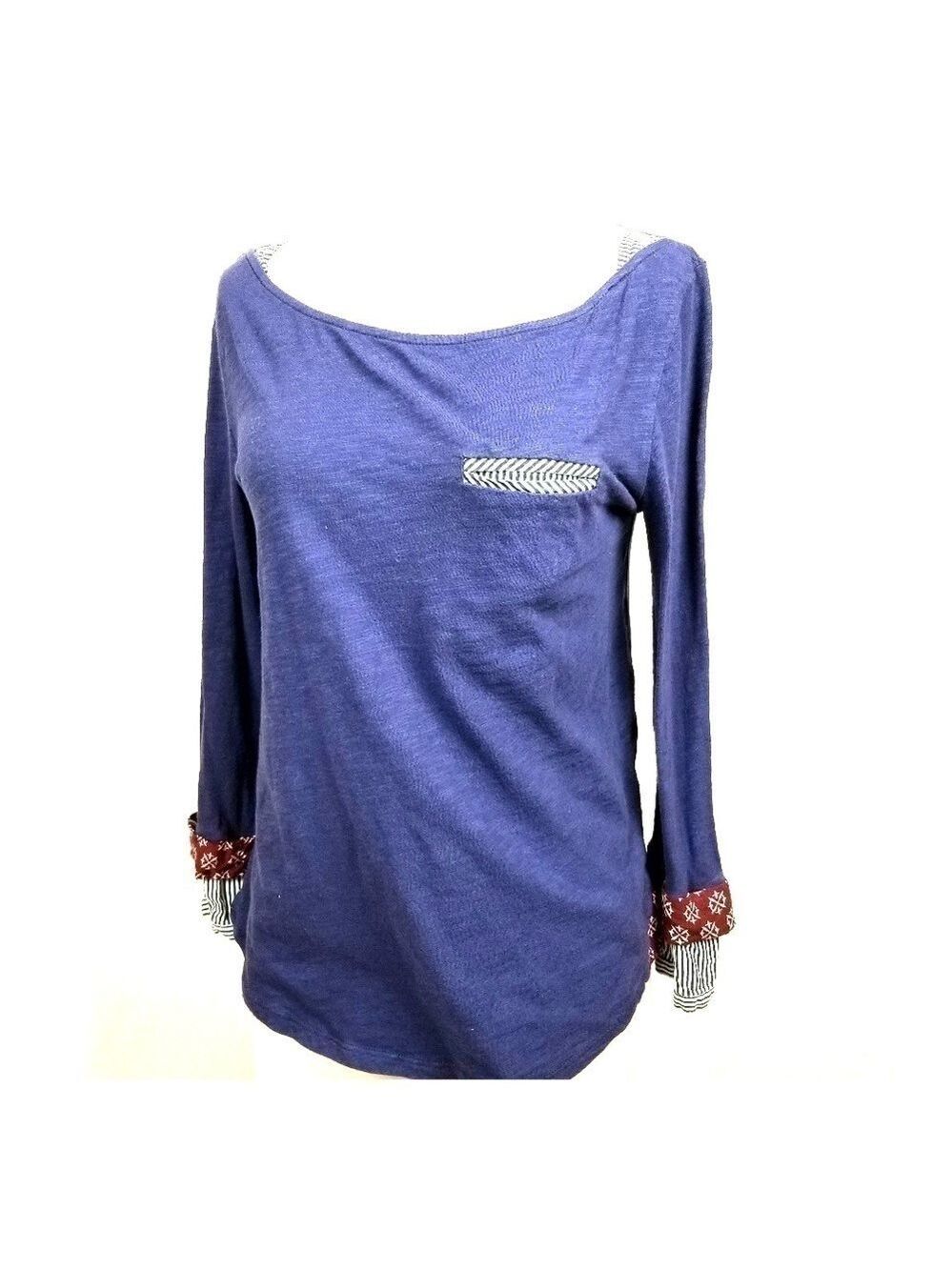 Anthropology little Yellow Button long sleeve top